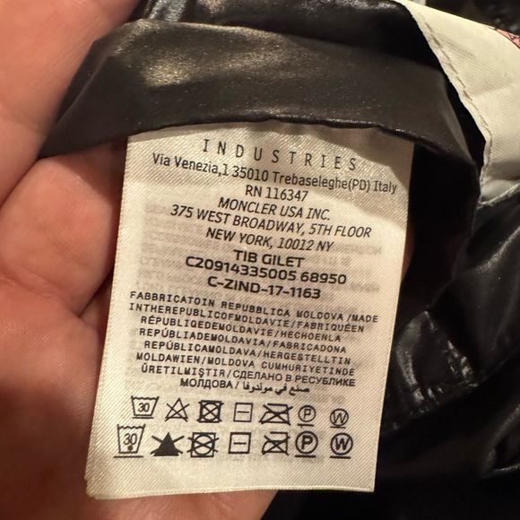 Moncler Men's Dark Gray Puffer Vest - Picture 5 of 8